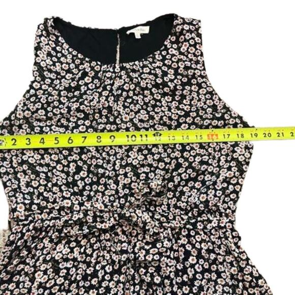 Cotton Bleu floral midi dress sz L tiered colorblock cottagecore prairie flowy - Picture 9 of 11